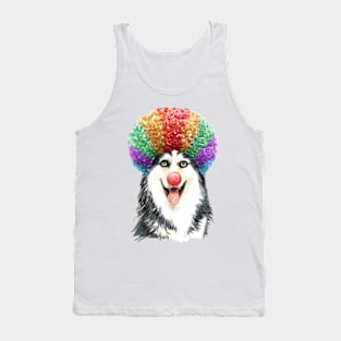 Siberian Husky Dog - Watercolor painting Tank Top